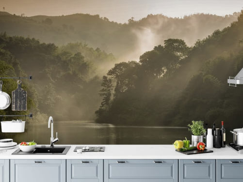 Fluss und Wald Wallpaper