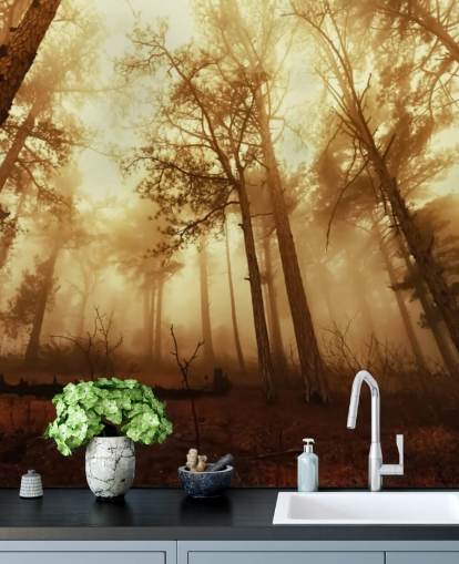 Orange Tinted Forest Wallpaper Orange Tinted Forest Wallpaper