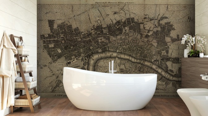 Arkiveret London kort Baggrund