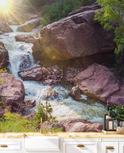 Papier peint Rocky Mountain River Papier peint Rocky Mountain River