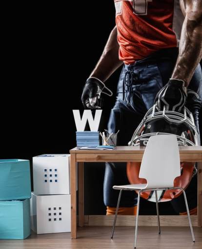 mørkt NFL tapetmaleri kaldet American Football Sportsman til teenagers soveværelser og sportsklubber mørkt NFL tapetmaleri kaldet American Football Sportsman til teenagers soveværelser og sportsklubber