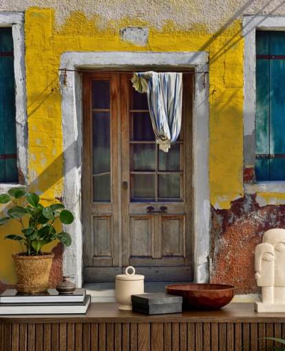 geel italiaans huis voorbehang geel italiaans huis voorbehang