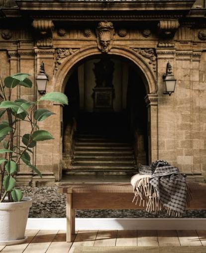 Arched Stone Doorway to Building Wall Mural Arched Stone Doorway to Building Wall Mural