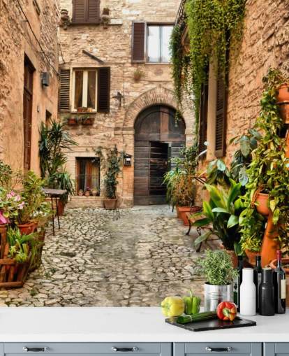 Rustikale Häuser in Perugia Wallpaper Rustikale Häuser in Perugia Wallpaper