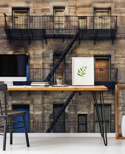 Fassade der Feuerleiter Fire Escape Facade Wallpaper Fassade der Feuerleiter Fire Escape Facade Wallpaper