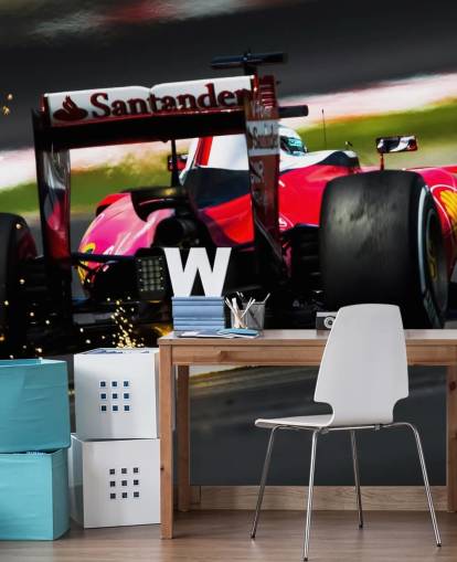 Red F1 Car Wallpaper Mural Red F1 Car Wallpaper Mural