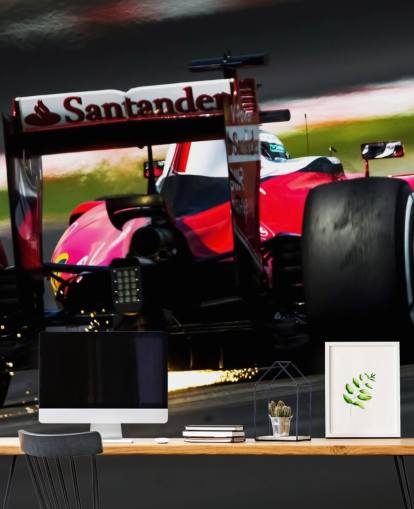 Röd F1 Bil Bakgrund Väggmålning Röd F1 Bil Bakgrund Väggmålning