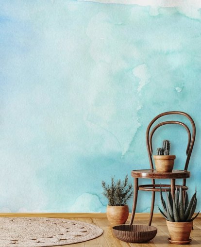 Soft Blue and White Watercolor Wallpaper Soft Blue and White Watercolor Wallpaper