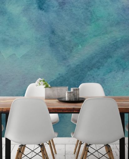 turkis tapet veggmaleri kalt Abstract Turquoise Watercolor for stuer, bad og soverom turkis tapet veggmaleri kalt Abstract Turquoise Watercolor for stuer, bad og soverom