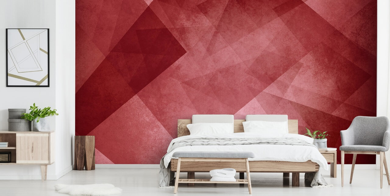 Red Triangle Geometric Wallpaper