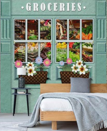 papier peint mural de façade personnalisé appelé Groceries for care homes papier peint mural de façade personnalisé appelé Groceries for care homes