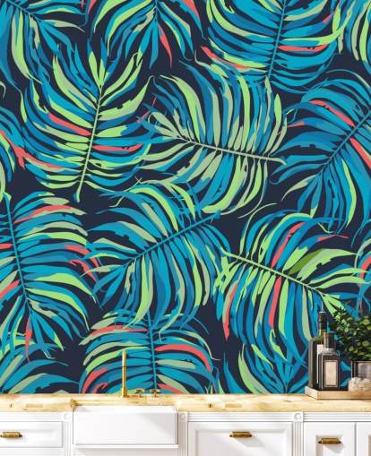 färgglada tropiska blad mönster tapeter färgglada tropiska blad mönster tapeter