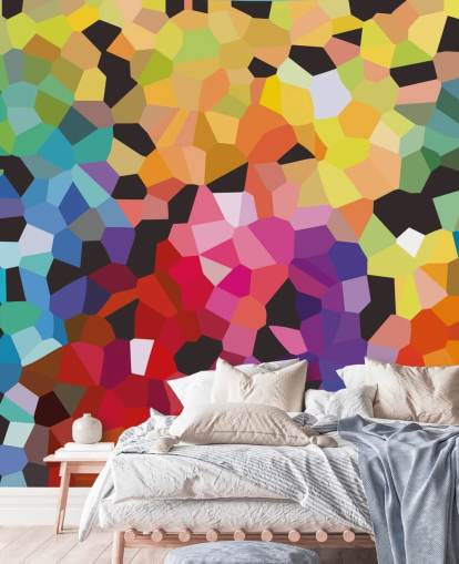 murale di carta da parati astratta personalizzato colorato chiamato Fooling Around di Shandra Smith per uffici murale di carta da parati astratta personalizzato colorato chiamato Fooling Around di Shandra Smith per uffici