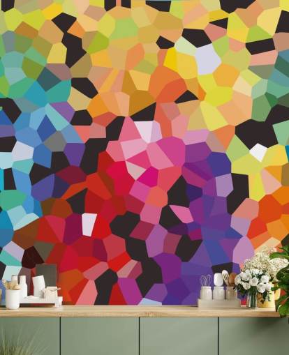 colorido mural de papel pintado abstracto personalizado llamado Fooling Around de Shandra Smith para oficinas colorido mural de papel pintado abstracto personalizado llamado Fooling Around de Shandra Smith para oficinas