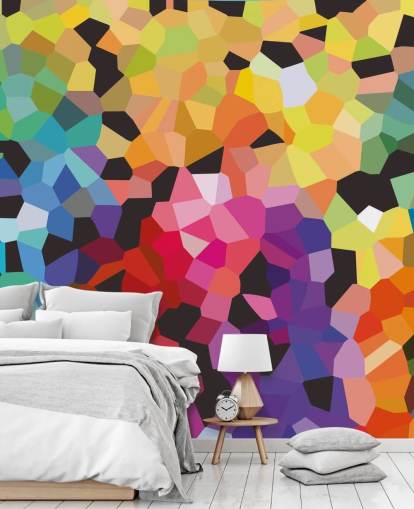 colourful custom abstract wallpaper mural called Fooling Around by Shandra Smith for offices colourful custom abstract wallpaper mural called Fooling Around by Shandra Smith for offices