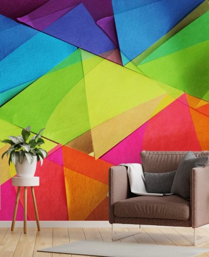 Papier peint en papier coloré en couches Papier peint en papier coloré en couches