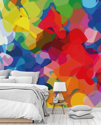 Colourful Mesh Abstract Art Mural Colourful Mesh Abstract Art Mural