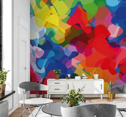 Buntes Mesh-Wandbild Abstrakte Kunst