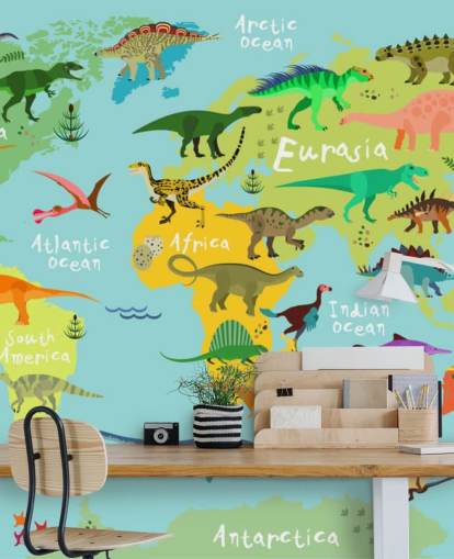dinosaurs on a kids map wallpaper dinosaurs on a kids map wallpaper
