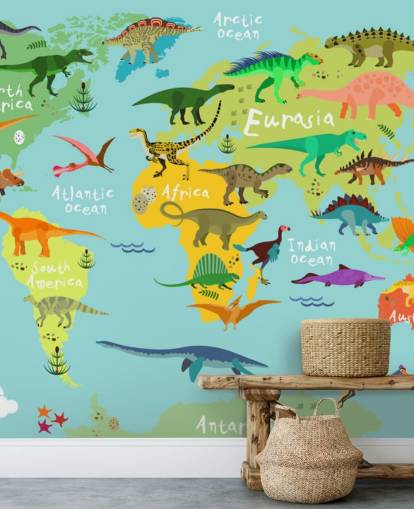 dinosaurs on a kids map wallpaper dinosaurs on a kids map wallpaper