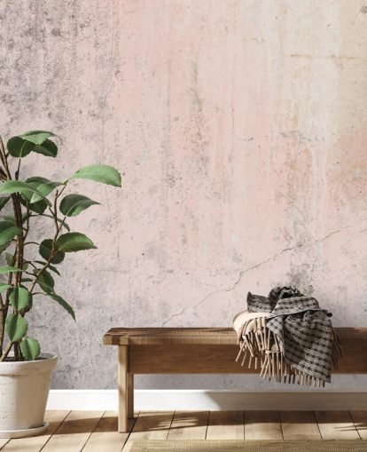 papier peint mural en béton rose appelé Pale Pink Concrete pour chambres et cuisines de Wallsauce papier peint mural en béton rose appelé Pale Pink Concrete pour chambres et cuisines de Wallsauce