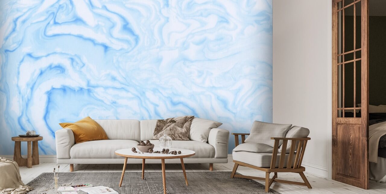 Blue Ink Marble Marble Effect Wallpaper Blue Ink Marble Marble Effect Wallpaper