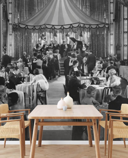 Sort og hvid 1920'erne Middag Show Fotografi Vægmaleri Sort og hvid 1920'erne Middag Show Fotografi Vægmaleri