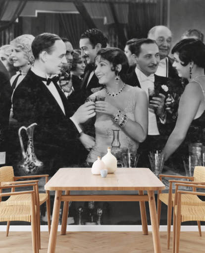 Pari juoda tungosta baarin seinämaalauksessa Pari juoda tungosta baarin seinämaalauksessa