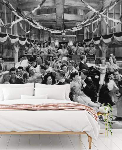 mustavalkoinen valokuva tanssisali 1940-luvun taustakuvaksi mustavalkoinen valokuva tanssisali 1940-luvun taustakuvaksi