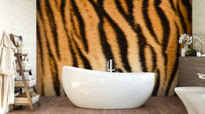 Tiger Print behang