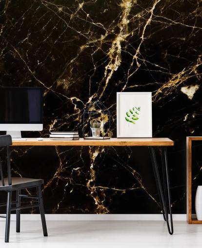 black and gold customisable marble wallpaper mural called Black and Gold Smooth for kitchens black and gold customisable marble wallpaper mural called Black and Gold Smooth for kitchens