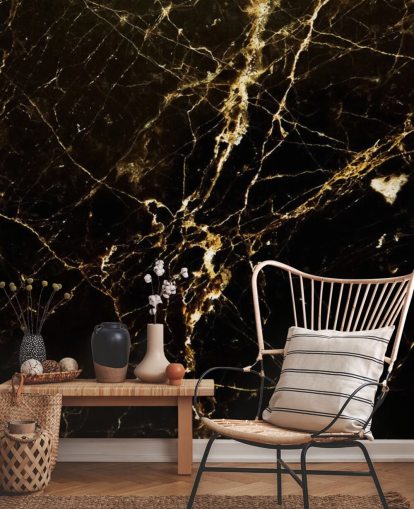 carta da parati murale in marmo nero e oro personalizzabile chiamata Black and Gold Smooth per cucine carta da parati murale in marmo nero e oro personalizzabile chiamata Black and Gold Smooth per cucine