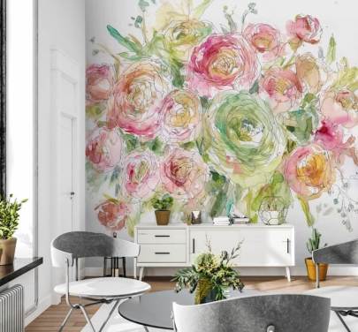 Graceful Bouquet Floral Wallpaper