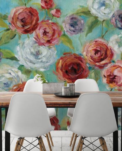 Papel de parede de rosas vermelhas brancas e roxas Papel de parede de rosas vermelhas brancas e roxas