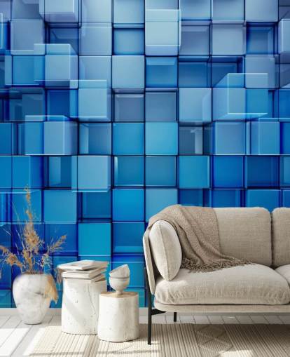 Blått block Abstrakt Bakgrund Blått block Abstrakt Bakgrund