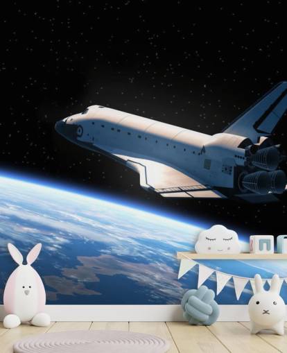 Papier peint de la navette spatiale en orbite terrestre Papier peint de la navette spatiale en orbite terrestre