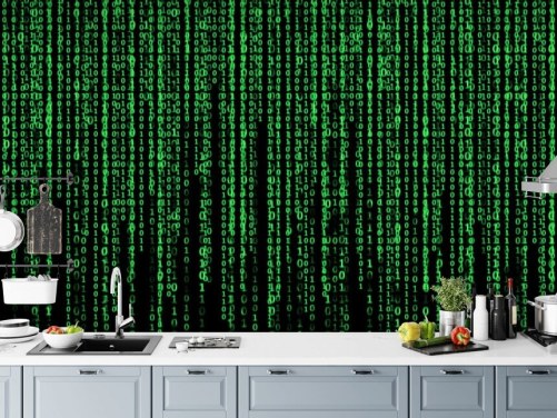 Grüne Codierung und Zahlen Wallpaper