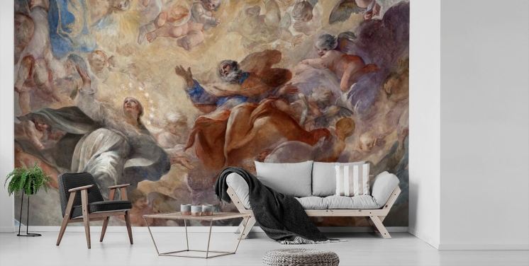antique al fresco painting wallpaper