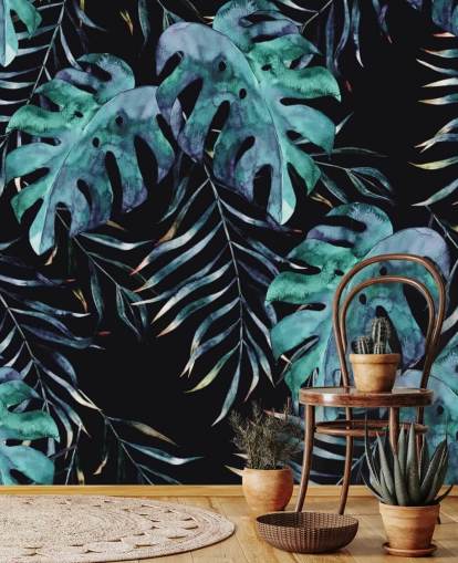 dark palm leaf wallpaper dark palm leaf wallpaper