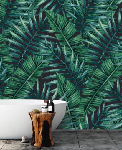 mörk-tropiska-blad-djungel-tapeter mörk-tropiska-blad-djungel-tapeter