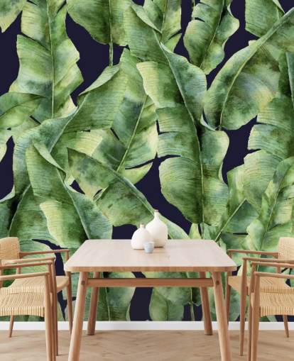 papel de parede tropical-banana-folha-palmeira papel de parede tropical-banana-folha-palmeira