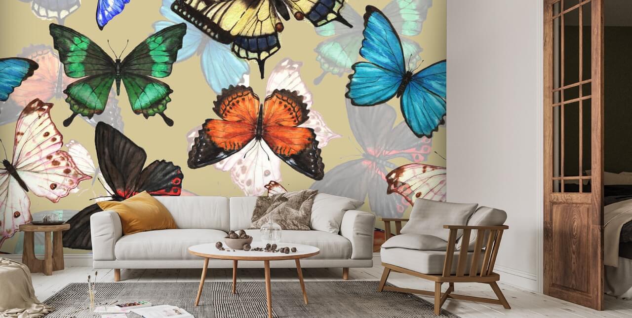 Butterfly Pattern Wallpaper | Wallsauce US