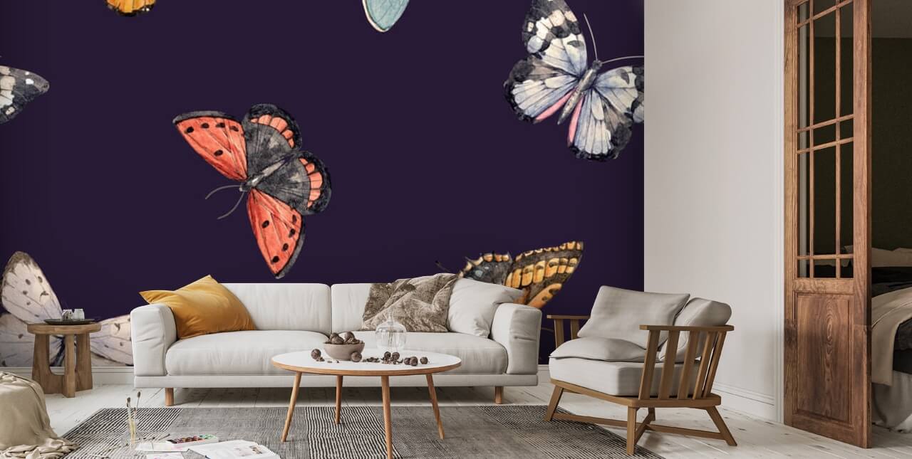 Dark Background Butterfly Wallpaper | Wallsauce US