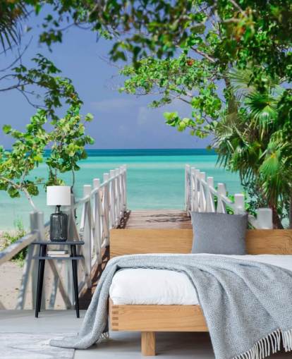 Broen til stranden Wallpaper Mural Broen til stranden Wallpaper Mural