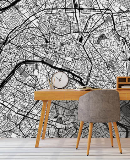 Map of Paris Mural Map of Paris Mural