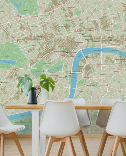 Bykort over London Mural Wallpaper Bykort over London Mural Wallpaper
