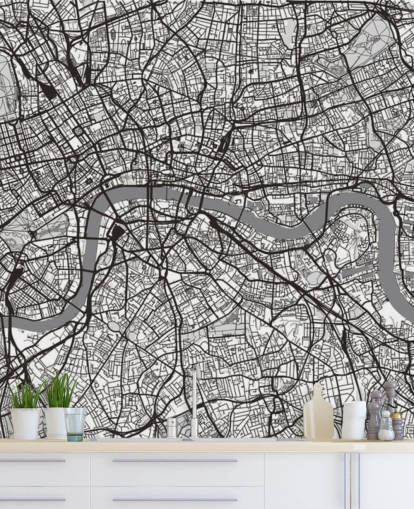 papel pintado de mapa de londres blanco y negro papel pintado de mapa de londres blanco y negro
