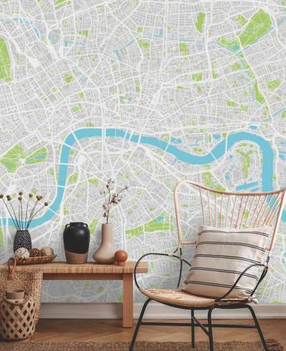 Farbenfrohe Londoner Landkarte Tapete Farbenfrohe Londoner Landkarte Tapete