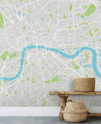Värikäs London Map Wallpaper Värikäs London Map Wallpaper