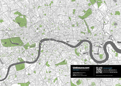 Detailed Map Of London Mural 